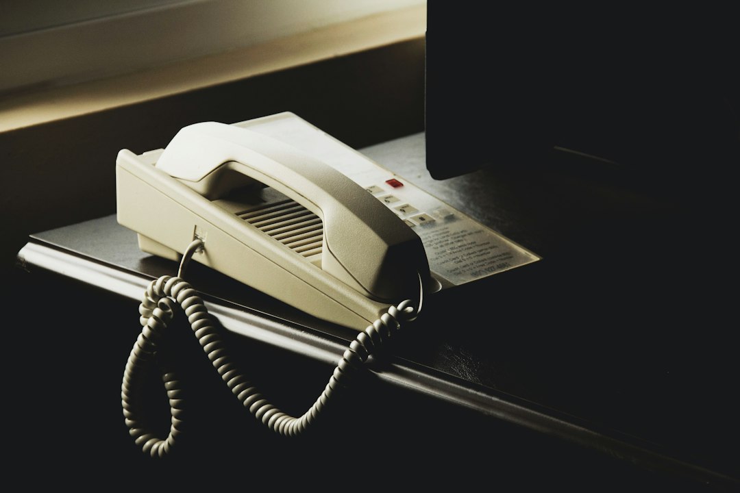 IP desk phone on an office desk